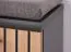 Schuhschrank mit zwei Fächern Ringerike 13, Farbe: Anthrazit / Eiche Artisan - Abmessungen: 46 x 60 x 32 cm (H x B x T), mit zwei Türen