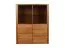 Vitrine Jussara 02, Farbe: Natur, Eiche teilmassiv - 150 x 124 x 42 cm (H x B x T)