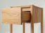 Beistellkommode | Nachtkommode | Massivholz | 1 Schublade | Soft Close System | kleiner Beistelltisch | Eichenholz geölt | 1 Ablagefach | Farbe: Eiche | 33 x 33 x 60 cm | Seille 13 | gefräster Griff