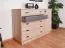 Kommode mit 5 Schubladen Niel 17, Farbe: Eiche / Anthrazit - Abmessungen: 95 x 135 x 40 cm (H x B x T)