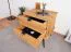 Nachtkommode Rolleston 05 Wildeiche massiv geölt - Abmessungen: 57 x 50 x 41 cm (H x B x T)