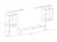 Wohnwand mit Push-to-open Funktion Balestrand 224, Farbe: Grau / Eiche Wotan - Abmessungen: 160 x 320 x 40 cm (H x B x T)
