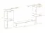 Moderne Wohnwand Balestrand 61, Farbe: Eiche Wotan / Schwarz - Abmessungen: 150 x 320 x 40 cm (H x B x T), mit genügend Stauraum
