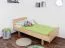 Kinderbett 90 x 200 cm | Massivholz: Buche | Natur Lackiert Abbildung