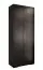 Kleiderschrank im stylischen Design Beskiden 20, Farbe: Schwarz - Abmessungen: 236,5 x 100 x 47 cm (H x B x T)