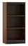 Regal Mojokerto 09, Farbe: Walnuss / Schwarz - Abmessungen: 121 x 60 x 39 cm (H x B x T)