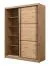 Kleiderschrank / Schiebetürenschrank mit sechs Fächer Panevo 02, Farbe: Eiche Artisan, eine Kleiderstange, Maße: 215,5 x 166 x 60 cm, stilvoll