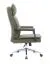 Bürostuhl aus Kunstleder Tawi 02, drehbar und höhenverstellbar, 109-117 x 49 x 71 cm, in Olivgrün, ergonomisch geformte Rückenlehne