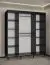 Schiebetürenschrank mit 10 Fächern Jotunheimen 260, Farbe: Schwarz - Abmessungen: 208 x 180,5 x 62 cm (H x B x T)