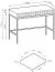 Moderner Schreibtisch Worthing 63, Farbe: Grau / Gold - Abmessungen: 78 x 104 x 50 cm (H x B x T)