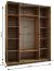 Kleiderschrank / Schiebetürenschrank | 245,5 x 190 x 64 cm | 11 Fächer | 2 Kleiderstangen | Soft-Close | Spiegel | 2 Schiebetüren | Farbe: Kaschmir