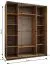 Kleiderschrank / Schiebetürenschrank | Soft-Close | 2 Kleiderstangen | 245,5 x 200 x 64 cm | 11 Fächer | 2 Schiebetüren | Farbe: Weiß | Spiegel