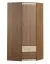 Drehtürenschrank / Eckkleiderschrank Pasuruan 16, Farbe: Nuss / Ahorn - Abmessungen: 195 x 85 x 85 cm (H x B x T)
