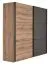 229 cm breiter Kleiderschrank mit 2 Türen, 6 Fächern und 3 Schubladen | Farbe: Eiche | Tiefe: 64 cm Abbildung
