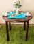 Holztisch Tisch 90x90 cm Kiefer massiv, Farbe: Nuss Abbildung