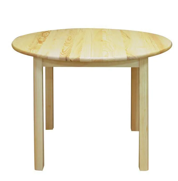 Holztisch Tisch 100x100 cm Kiefer massiv, Farbe: Natur Abbildung