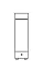 Massivholz-Kleiderschrank, Farbe: Weiß 190x47x60 cm