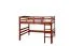 Hochbett 90 x 200 cm, "Easy Premium Line" K22/n, Buche Massivholz kirschfarben, teilbar