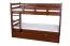 Etagenbett / Stockbett 90 x 200 cm "Easy Premium Line" K17/n inkl. Liegeplatz und 2 Abdeckblenden, Buche Massivholz Dunkelbraun lackiert, teilbar