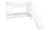 Weißes Etagenbett / Kinderbett / Stockbett mit Rutsche, 80 x 190 cm, Buche Massivholz Weiß lackiert, teilbar in zwei Einzelbetten, "Easy Premium Line" K27/n