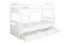 Etagenbett / Stockbett "Easy Premium Line" K21/n inkl. 2 Schubladen und 2 Abdeckblenden, Kopf- und Fußteil gerundet, Buche Vollholz massiv Weiß - 90 x 200 cm (B x L), teilbar