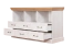 TV-Unterschrank Badile 04, Farbe: Kiefer Weiß / Braun - 75 x 127 x 46 cm (H x B x T)