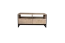 Couchtisch Bassatine 05, Farbe: Eiche rustikal / Schwarz - 109 x 61 x 53 cm (B x T x H)