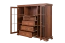 Vitrine Sentis 11, Farbe: Dunkelbraun - 136 x 158 x 46 cm (H x B x T)