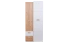 Jugendzimmer - Drehtürenschrank / Kleiderschrank Dennis 01, Farbe: Esche / Weiß - Abmessungen: 188 x 80 x 52 cm (H x B x T)