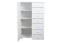 Kommode Kiefer massiv Vollholz weiß lackiert Junco 155 – Abmessung 140 x 90 x 42 cm