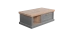 Couchtisch Lotofaga 14, Farbe: Grau / Walnuss - 110 x 61 x 40 cm (B x T x H)