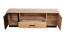 TV-Unterschrank Trevalli 7, Farbe: Eiche / Schwarz - Abmessungen: 51 x 155 x 40 cm (H x B x T)