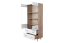 Vitrine Hohgant 11, Farbe: Eiche / Weiß - 209 x 90 x 42 cm (H x B x T)