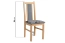 Essgruppe M mit 4 Sesseln, Holzfarbe: Weiß, Polster: Dunkelgrau, robustes Holz, bequeme Polsterung der Sitzfläche, modernes Design, Laminatplatte