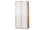 Drehtürenschrank / Kleiderschrank Faleula 08, Farbe: Eiche / Weiß - 196 x 90 x 53 cm (H x B x T)