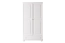 Kleiderschrank Kiefer Vollholz massiv weiß lackiert Junco 08B - Abmessung 195 x 102 x 59 cm (H x B x T)