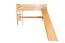 Hochbett mit Rutsche 80 x 190 cm, Buche Massivholz Natur lackiert, umbaubar in ein Einzelbett, "Easy Premium Line" K30/n