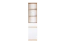 Jugendzimmer - Regal Alard 03, Farbe: Eiche / Weiß - Abmessungen: 195 x 45 x 40 cm (H x B x T)