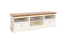 TV-Unterschrank Gyronde 10, Kiefer massiv Vollholz, Farbe: Weiß / Eiche - 53 x 167 x 53 cm (H x B x T)