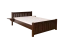 Bequemes Jugendbett 106, Buche Massivholz, Walnussfarben, inkl. Lattenrost, Kinderbett mit Liegefläche 140 x 200 cm, einfache und rasche Montage