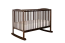 Vollholz Babywiege Kiefer massiv in Walnussfarben 104, 60 x 120 cm, mit drei höhenverstellbaren Stufen, inkl. Lattenrost