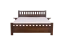 Doppelbett Buche Massivholz 108, Walnussfarben, inkl. Lattenrost, Liegefläche 160 x 200 cm, bequemes Gästebett, langlebig und robust, einfacher Aufbau