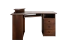 Schreibtisch Kiefer Massivholz Walnussfarben Junco 186, 75 x 138 x 83 cm, praktischer Eckschreibtisch, mit 3 Schubladen, Tastaturfach und Bildschirmplateau
