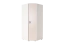 Kinderzimmer - Drehtürenschrank / Eckkleiderschrank Benjamin 15, Farbe: Weiß / Creme - Abmessungen: 198 x 86 x 86 cm (H x B x T)