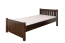 Modernes Einzelbett Buche Massivholz 107, Walnussfarben, Liegefläche 100 x 200 cm, inkl. Lattenrost, bequemes Gästebett, gut kombinierbar, stabil