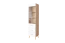 Vitrine Hohgant 09, Farbe: Eiche / Weiß - 209 x 50 x 42 cm (H x B x T)
