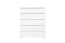 Kommode Kiefer massiv Vollholz weiß lackiert Junco 139 – Abmessungen: 123 x 100 x 42 cm (H x B x T)