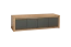 Kommode Faleula 05, Farbe: Eiche / Grau - 47 x 170 x 43 cm (H x B x T)
