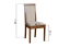 Esstisch - Set W mit 6 Stühlen, zeitloses Design, hohe Festigkeit, ausziehbarer Esstisch in Nuss, Holzstühle mit bequemer Polsterung, Polster: Beige