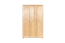 Kleiderschrank Holz natur 016 - Abmessung 190 x 120 x 60 cm (H x B x T)